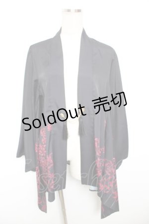 画像: axes femme / 彼岸花羽織  黒 Y-26-01-18-033-AX-TO-SZ-ZY