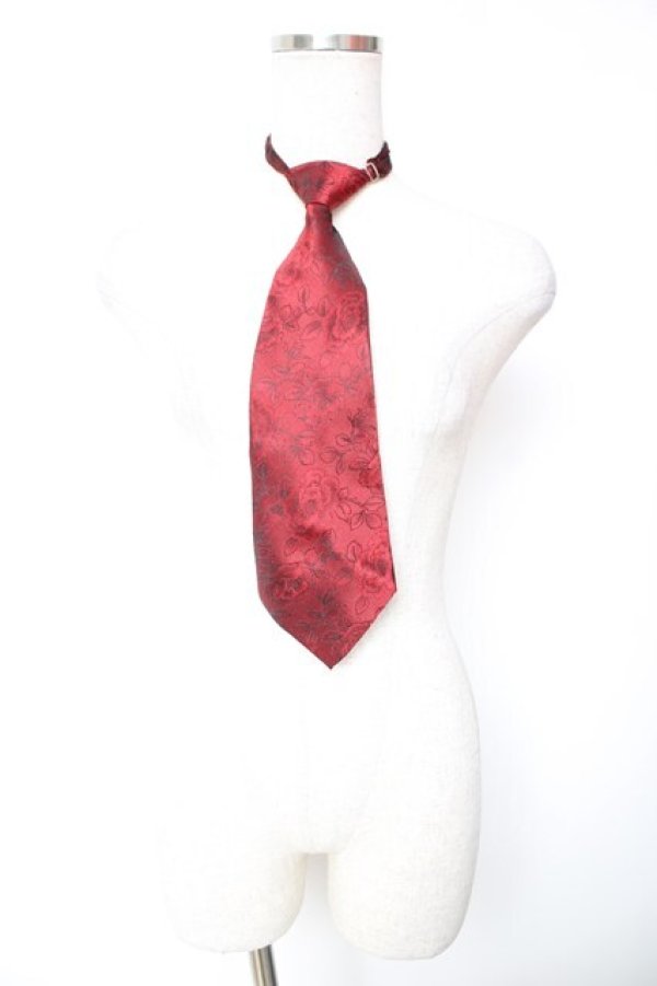 画像1: BPN / バラプリントネクタイ  ワイン Y-26-01-18-005-GO-ZA-SZ-ZY (1)
