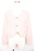 画像1: F i.n.t / リボン釦フェザーニットカーディガン F ピンク Y-26-01-18-038-CA-TO-SZ-ZY (1)