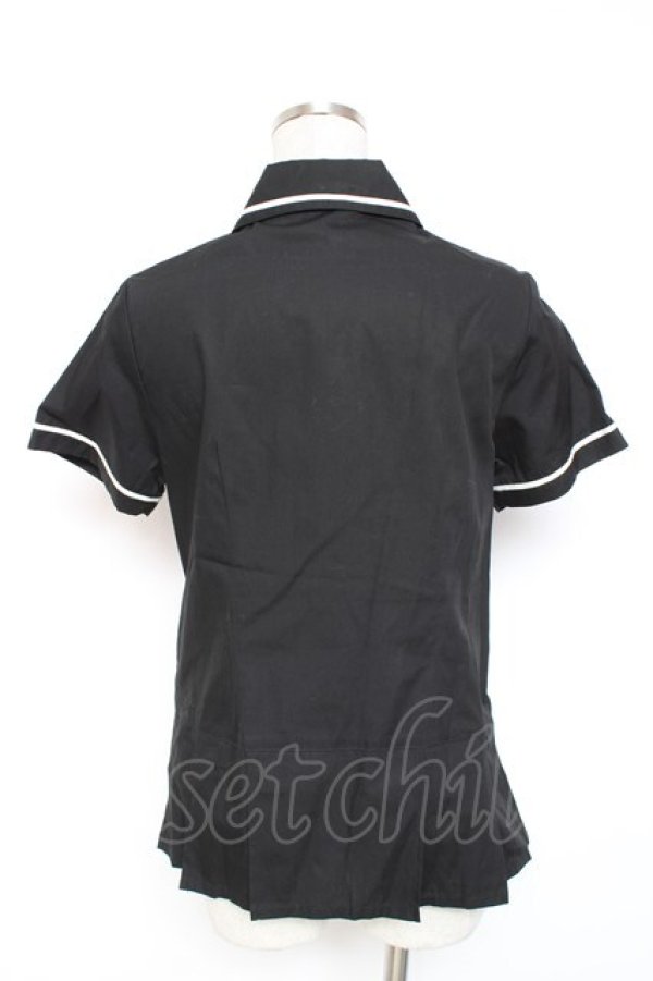 画像2: PEACE NOW / 裾プリーツマリンブラウス M 黒 Y-26-01-20-029-PU-BL-SZ-ZY (2)