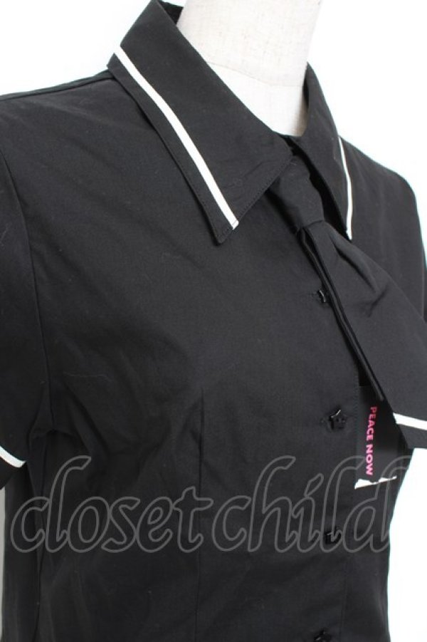 画像3: PEACE NOW / 裾プリーツマリンブラウス M 黒 Y-26-01-20-029-PU-BL-SZ-ZY (3)