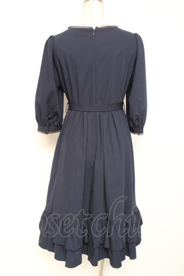 画像2: Sheglit / "Harriet"パフワンピース M ネイビー Y-26-01-20-033-EL-OP-SZ-ZY (2)