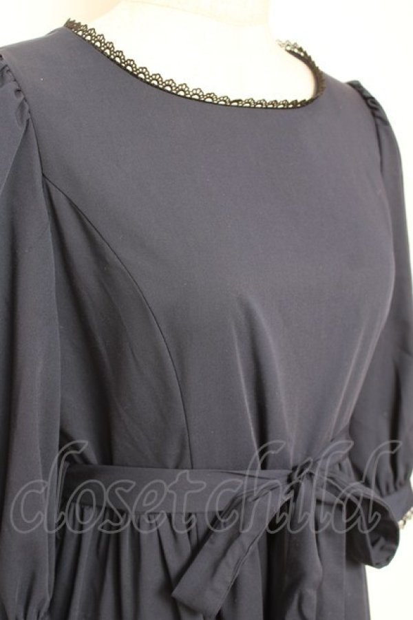 画像4: Sheglit / "Harriet"パフワンピース M ネイビー Y-26-01-20-033-EL-OP-SZ-ZY (4)