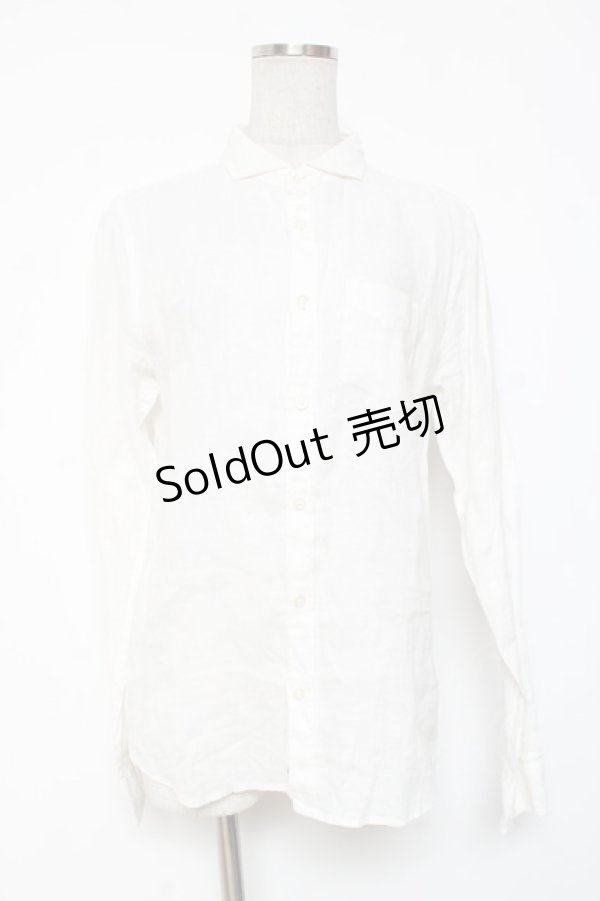 画像1: GOSTAR DE FUGA / リネンシャツ 44 白 Y-26-01-20-035-PU-TO-SZ-ZI (1)