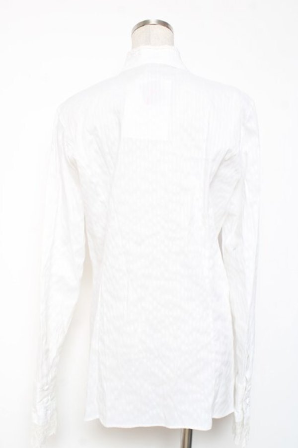 画像2: MIHO MATSUDA / ボウタインスタンドカラーブラウス L ホワイト Y-26-01-20-036-GO-BL-SZ-ZY (2)
