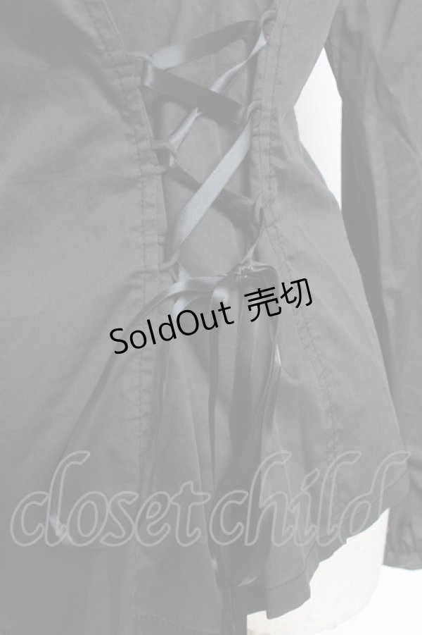 画像3: ALGONQUINS / つけ襟付きフリルブラウス M 黒 Y-26-01-20-037-AL-BL-SZ-ZI (3)