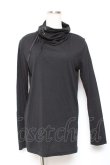 画像1: BPN FOR MEN / 編み上げハイネックカットソー M 黒 Y-26-01-20-047-GO-TO-SZ-ZY (1)