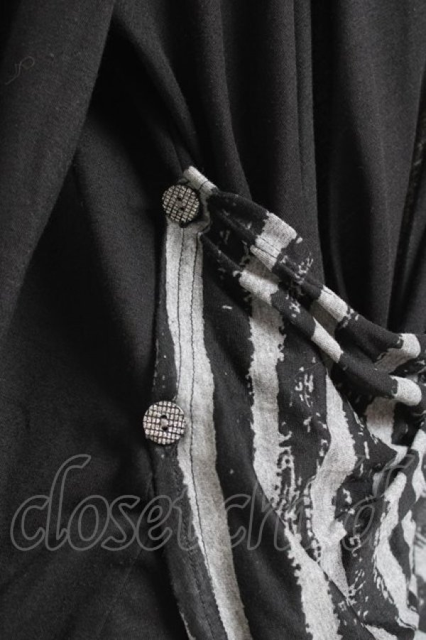 画像3: ALGONQUINS / ボーダー切替ボレロ F 黒×グレー Y-26-01-20-051-AL-TO-SZ-ZY (3)