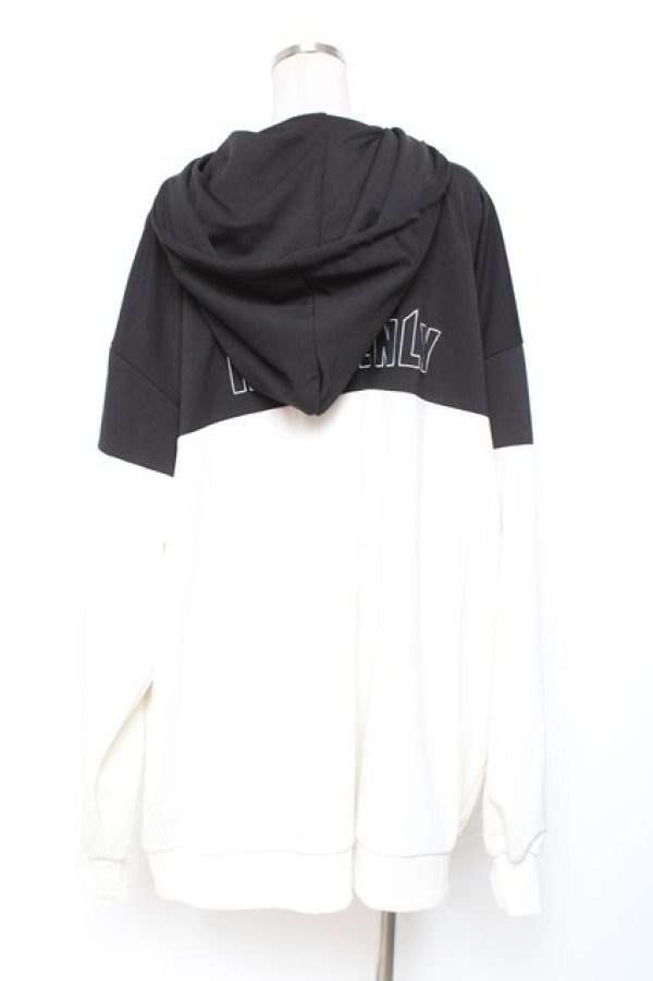 画像2: LISTEN FLAVOR / ヘヴンリージャージパーカー  黒×白 Y-26-01-20-054-PU-TO-SZ-ZY (2)
