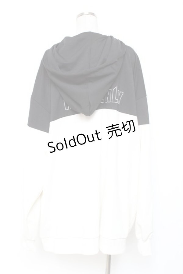 画像2: LISTEN FLAVOR / ヘヴンリージャージパーカー  黒×白 Y-26-01-20-054-PU-TO-SZ-ZI (2)