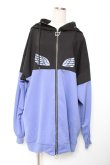 画像1: LISTEN FLAVOR / ヘヴンリージャージパーカー  黒×ブルー Y-26-01-20-055-PU-TO-SZ-ZY (1)