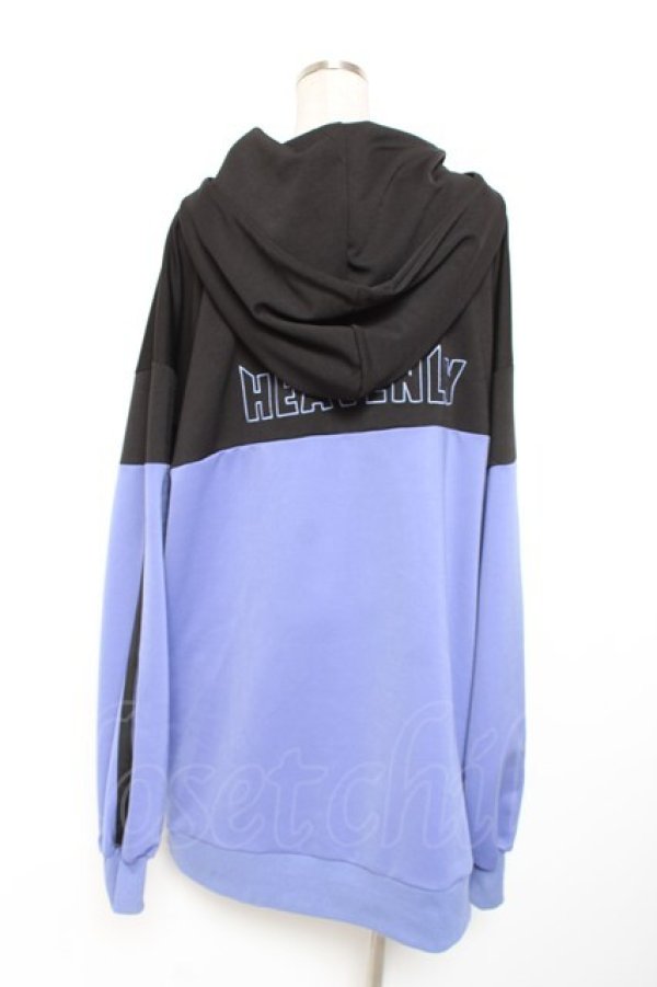 画像2: LISTEN FLAVOR / ヘヴンリージャージパーカー  黒×ブルー Y-26-01-20-055-PU-TO-SZ-ZY (2)