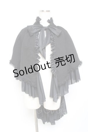 画像: MARBLE / フィッシュテールマント  黒 Y-26-01-20-056-GO-TO-SZ-ZI