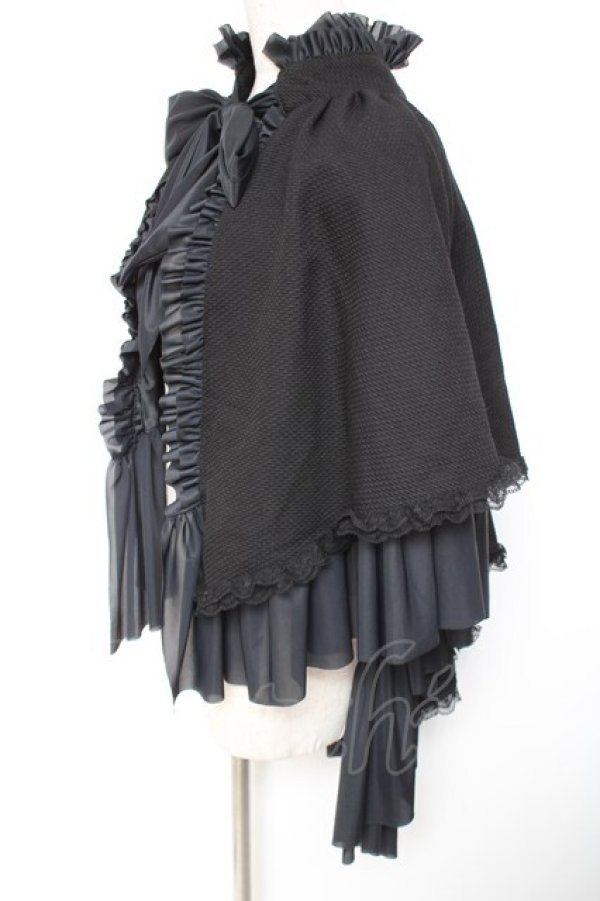 画像2: MARBLE / フィッシュテールマント  黒 Y-26-01-20-056-GO-TO-SZ-ZY (2)