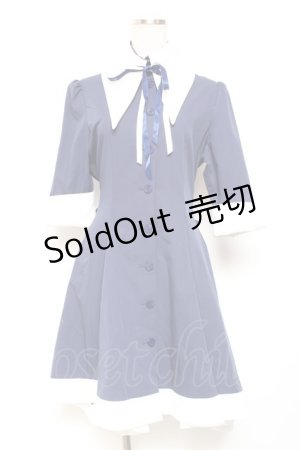 画像: ATELIER BOZ / キャロルワンピースネオ  ブルー×ホワイト Y-26-01-20-057-EL-OP-SZ-ZY