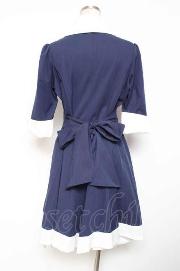 画像3: ATELIER BOZ / キャロルワンピースネオ  ブルー×ホワイト Y-26-01-20-057-EL-OP-SZ-ZY (3)