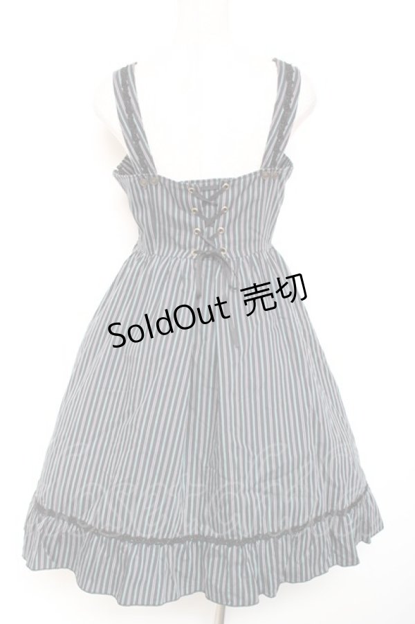 画像2: MIHO MATSUDA / 胸元レースアップジャンパースカート M ネイビー Y-26-01-20-062-GO-OP-SZ-ZI (2)