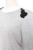画像3: franche lippee black / 肩リボンプルオーバー M グレー Y-26-01-20-007-LO-TO-SZ-ZY (3)