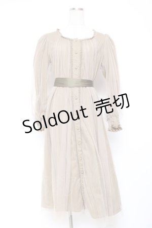 画像: Vallee lys / ソフトチュールブラウスワンピース  カーキ Y-26-01-20-063-GO-OP-SZ-ZI