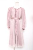 画像1: Vallee lys / ソフトチュールブラウスワンピース  ピンク Y-26-01-20-064-GO-OP-SZ-ZY (1)