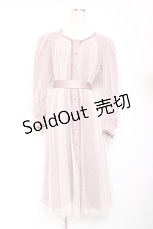 画像: Vallee lys / ソフトチュールブラウスワンピース  ピンク Y-26-01-20-064-GO-OP-SZ-ZI
