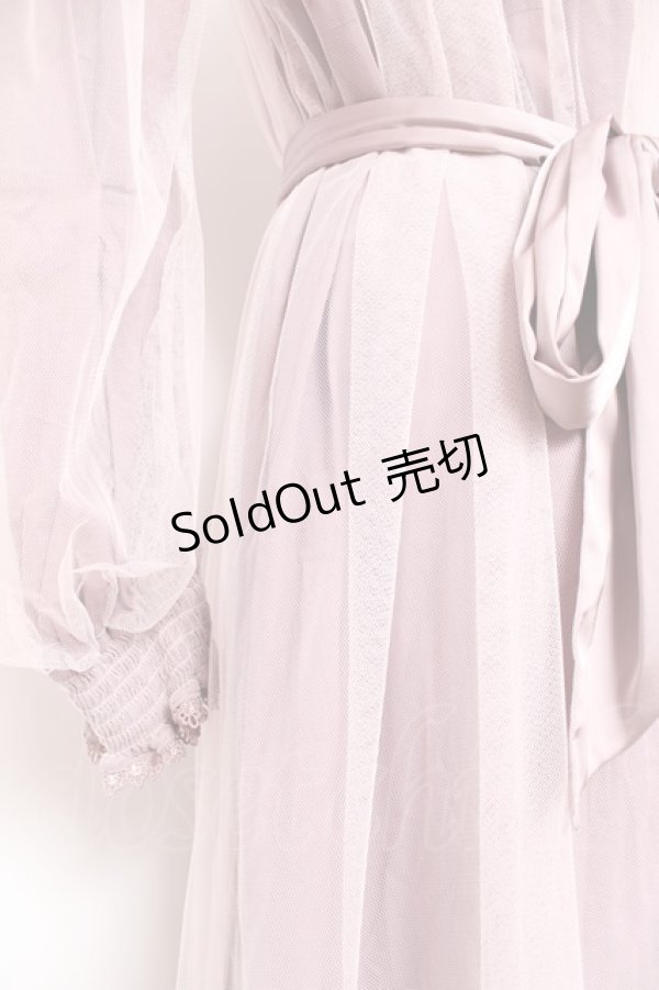 画像3: Vallee lys / ソフトチュールブラウスワンピース  ピンク Y-26-01-20-064-GO-OP-SZ-ZI (3)