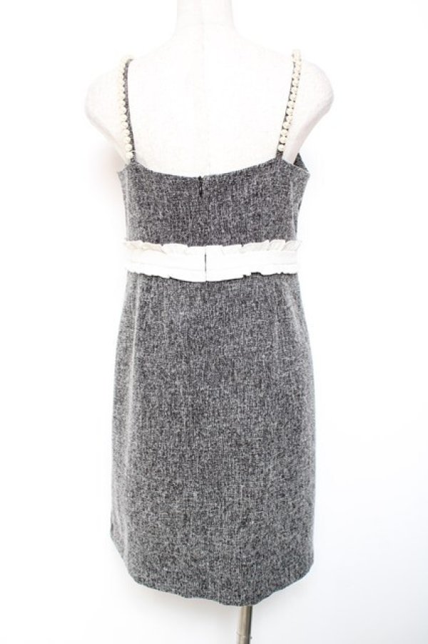 画像2: evelyn / パールショルダーワンピース  グレー Y-26-01-20-065-LO-OP-SZ-ZY (2)