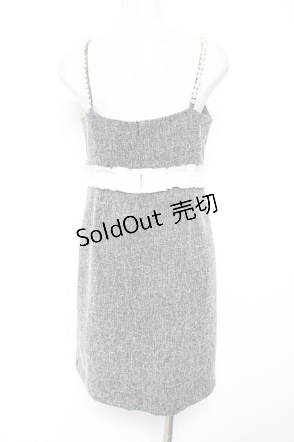 画像2: evelyn / パールショルダーワンピース  グレー Y-26-01-20-065-LO-OP-SZ-ZS (2)