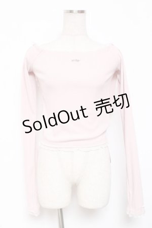画像: lilLilly / オフショルレースフーディトップス F ピンク Y-26-01-20-008-LO-TO-SZ-ZS