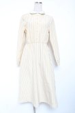 画像1: F i.n.t / クレリックストライプシャツワンピース/ポムポムプリン F ベージュ Y-26-01-20-070-CA-OP-SZ-ZY (1)