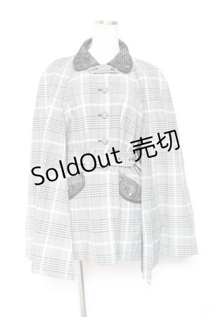 画像: axes femme / パイピングケープコート M 黒 Y-26-01-20-074-AX-CO-SZ-ZS