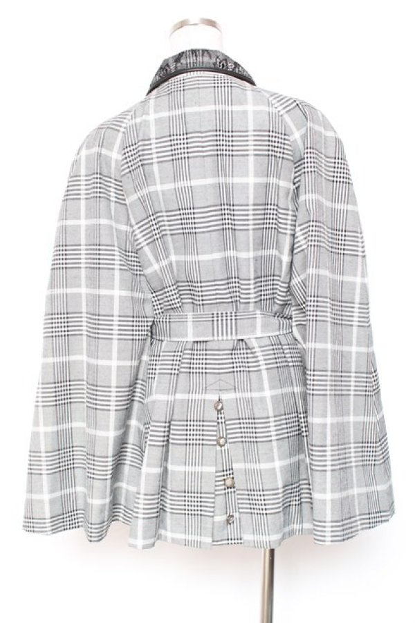 画像3: axes femme / パイピングケープコート M 黒 Y-26-01-20-074-AX-CO-SZ-ZY (3)