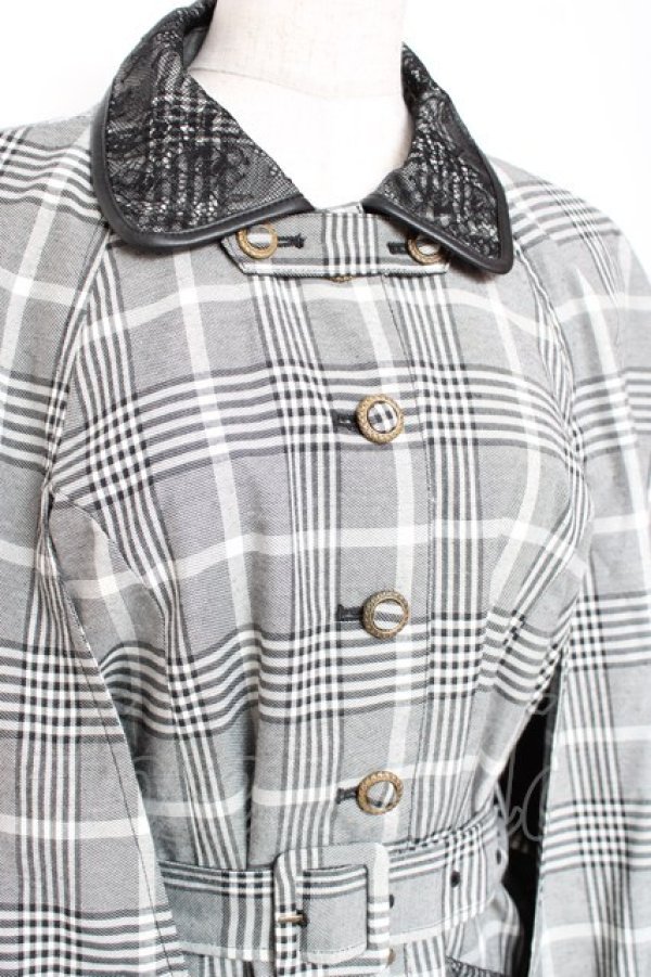 画像4: axes femme / パイピングケープコート M 黒 Y-26-01-20-074-AX-CO-SZ-ZY (4)