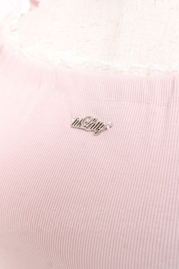 画像4: lilLilly / オフショルレースフーディトップス F ピンク Y-26-01-20-008-LO-TO-SZ-ZY (4)