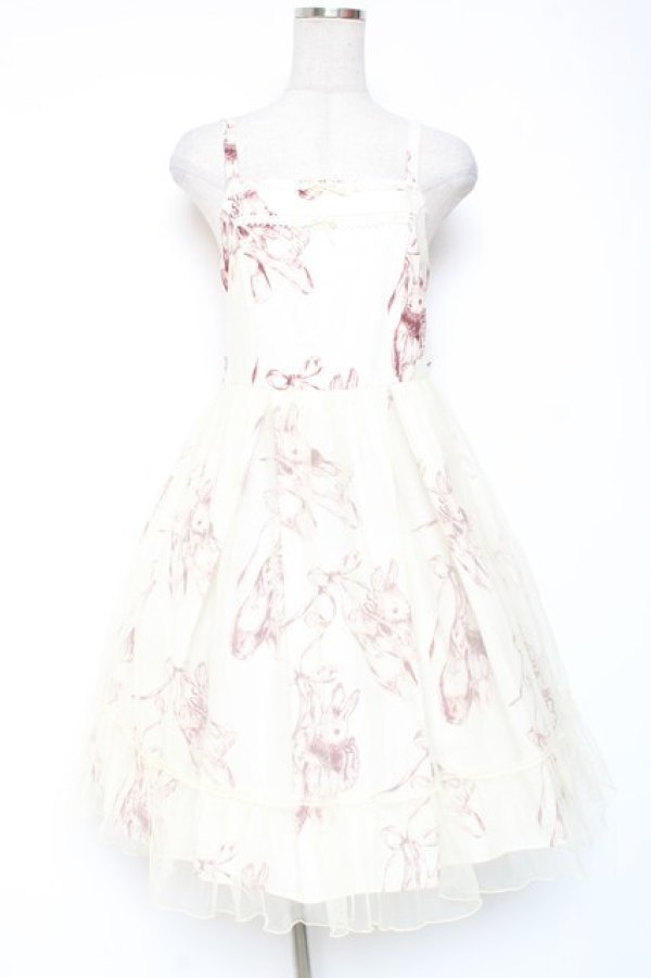 画像1: Emily Temple cute / トゥシューズBUNNYチュールワンピース  ブラウン Y-26-01-20-076-ET-OP-AS-ZY (1)