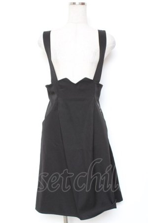 画像: F i.n.t / サスペンダー付きハイウエストスカート/クロミ F ブラック Y-26-01-20-080-CA-SK-SZ-ZI