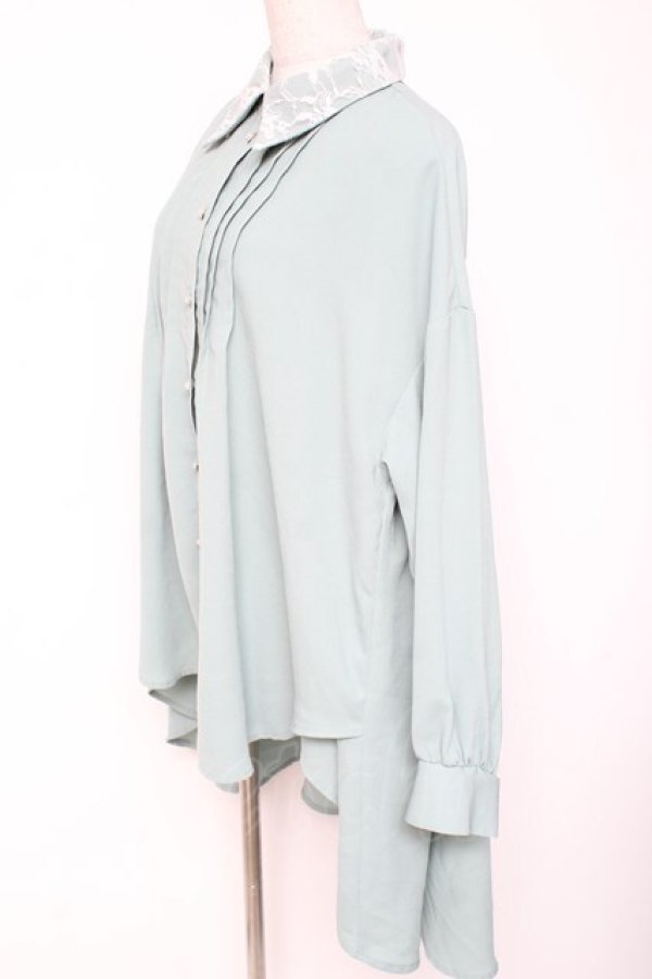 画像2: axes femme / フィッシュテールチュニック F ミント Y-26-01-20-087-AX-BL-SZ-ZS (2)