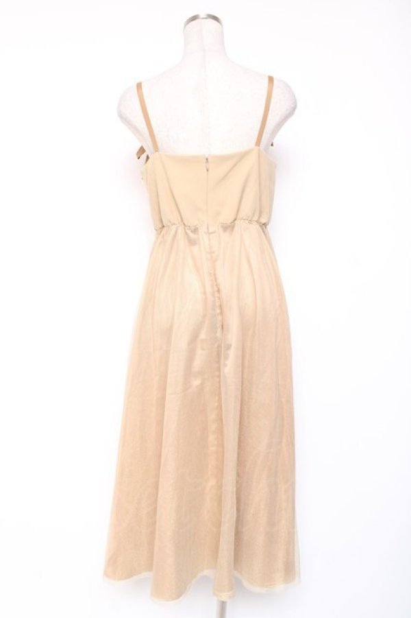 画像2: Maison de FLEUR Petite Robe canone / エリカが躍るキャミワンピース  ベージュ Y-26-01-20-091-EL-OP-SZ-ZS (2)