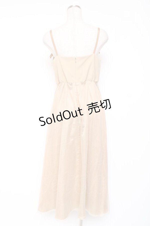 画像2: Maison de FLEUR Petite Robe canone / エリカが躍るキャミワンピース  ベージュ Y-26-01-20-091-EL-OP-SZ-ZS (2)