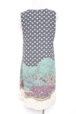 画像2: Franche Lippee / ピクニック柄ワンピース M 黒 Y-26-01-20-093-LO-OP-SZ-ZI (2)