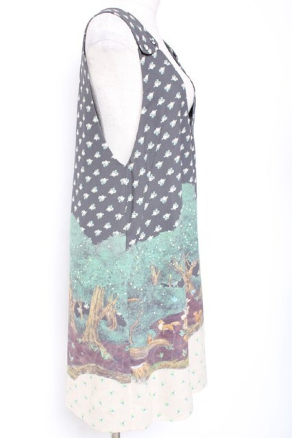 画像3: Franche Lippee / ピクニック柄ワンピース M 黒 Y-26-01-20-093-LO-OP-SZ-ZI (3)
