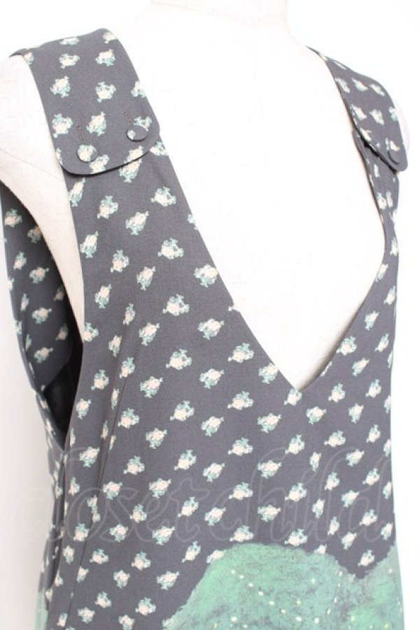 画像4: Franche Lippee / ピクニック柄ワンピース M 黒 Y-26-01-20-093-LO-OP-SZ-ZI (4)