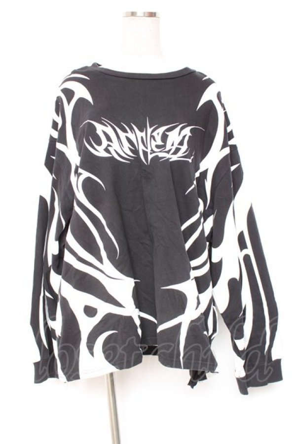 画像1: REFLEM / トライバルBIGロングTEE F ブラック Y-26-01-20-100-PU-TO-SZ-ZI (1)