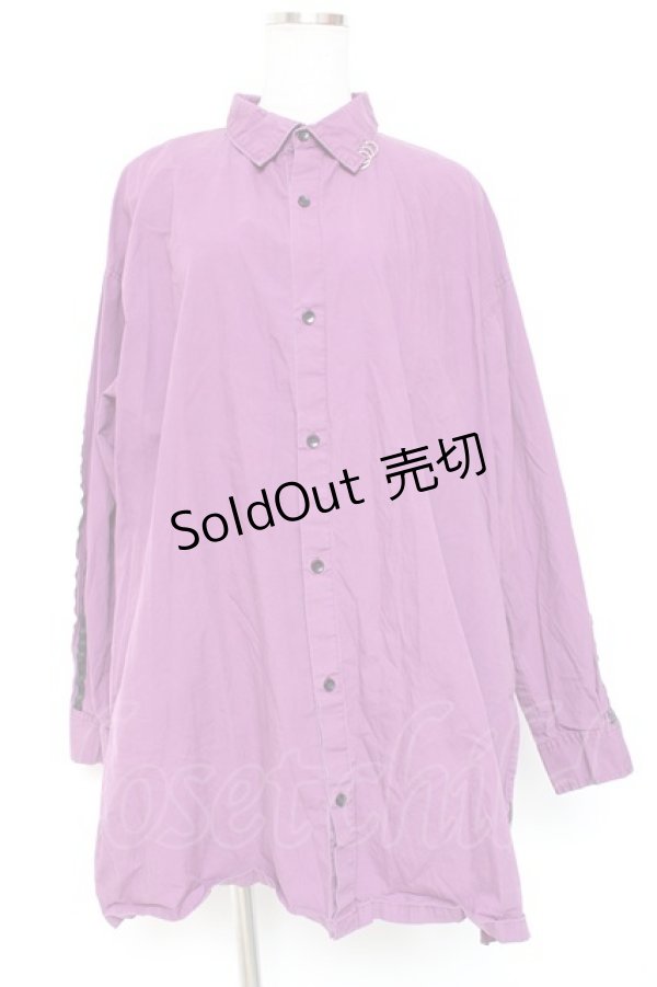 画像1: REFLEM / ネクタイ付き袖ラインシャツ F パープル Y-26-01-20-101-PU-BL-SZ-ZI (1)