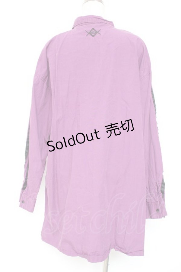 画像2: REFLEM / ネクタイ付き袖ラインシャツ F パープル Y-26-01-20-101-PU-BL-SZ-ZI (2)