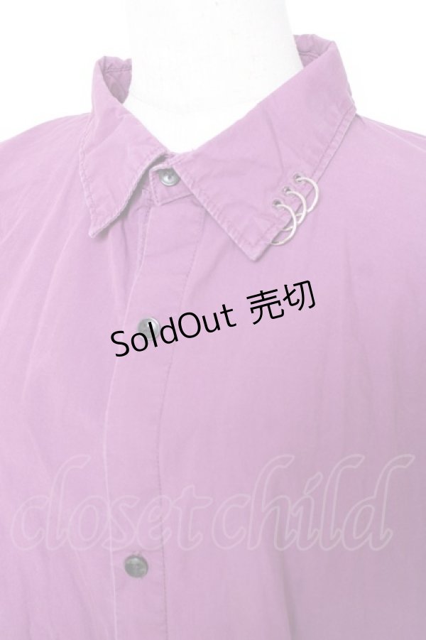 画像4: REFLEM / ネクタイ付き袖ラインシャツ F パープル Y-26-01-20-101-PU-BL-SZ-ZI (4)