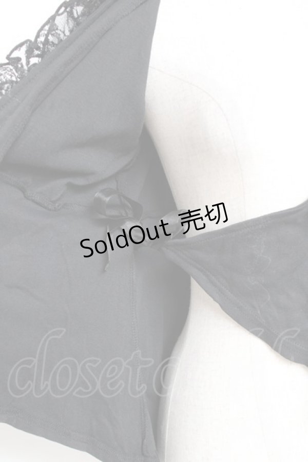 画像5: h.naoto Blood / ローズクロスフリルボレロカーディガン  黒 Y-26-01-20-102-HN-TO-SZ-ZY (5)