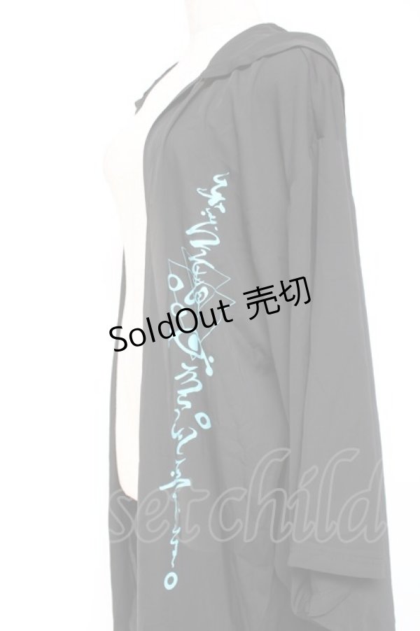 画像2: Deorart / フード付きプリントガウン  黒 Y-26-01-20-103-PU-TO-SZ-ZI (2)