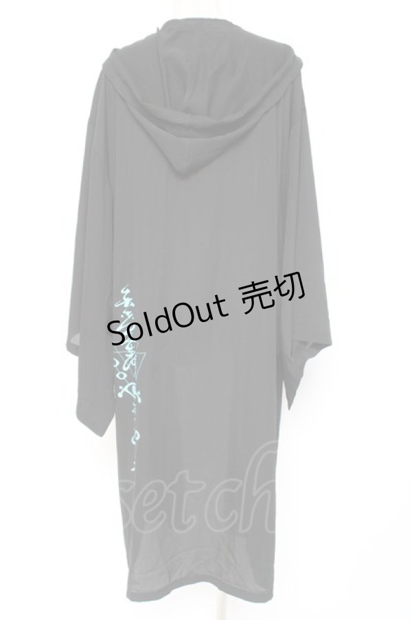 画像3: Deorart / フード付きプリントガウン  黒 Y-26-01-20-103-PU-TO-SZ-ZI (3)