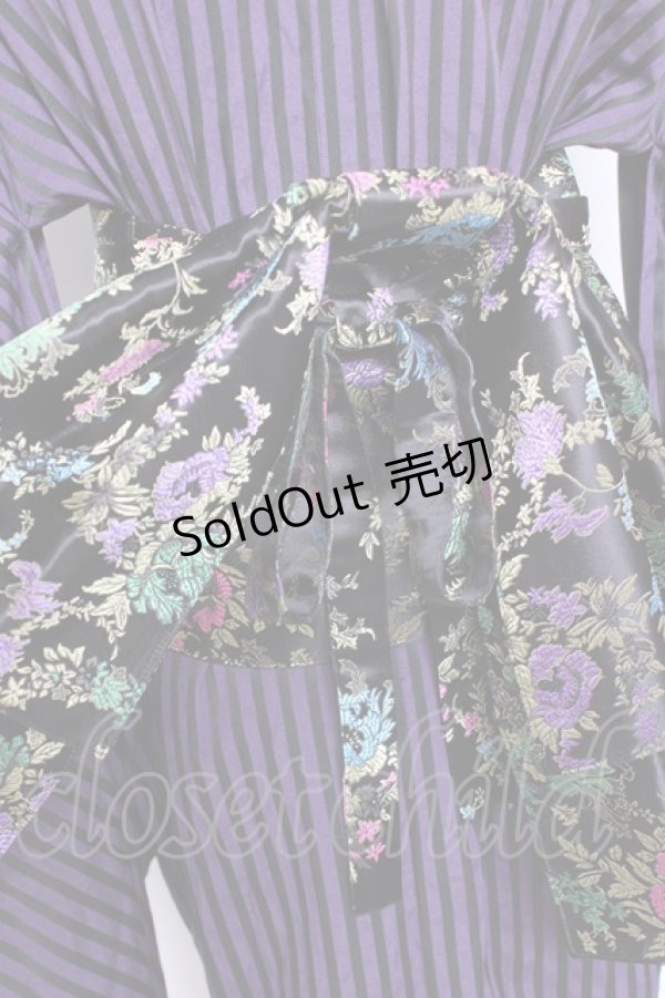 画像3: ALGONQUINS / ストライプ浴衣セット  紫 Y-26-01-20-104-AL-OP-SZ-ZI (3)